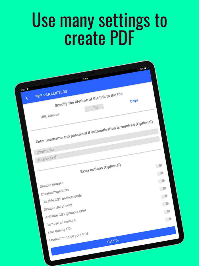 Web to PDF Converter
