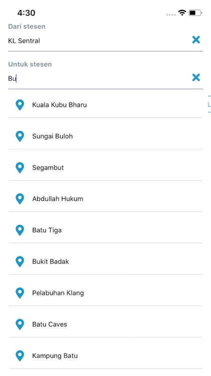 KTM Timetable