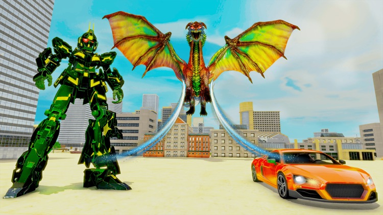 Dragon Transforming Robot War screenshot-3