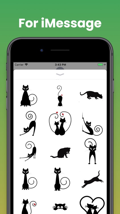 Cute Black Cat stickers emoji