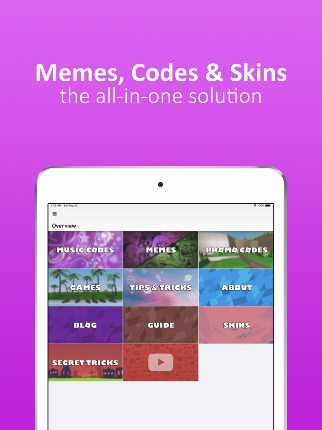 Skins Codes For Roblox On The App Store - how to get roblox promo codes on ipad