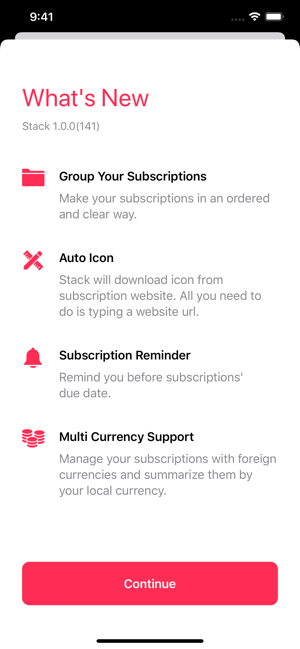 Stack - Track Subscriptions