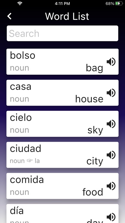 Learn Spanish Words Flashcards screenshot-3