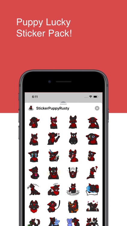 Puppy Lucky Sticker