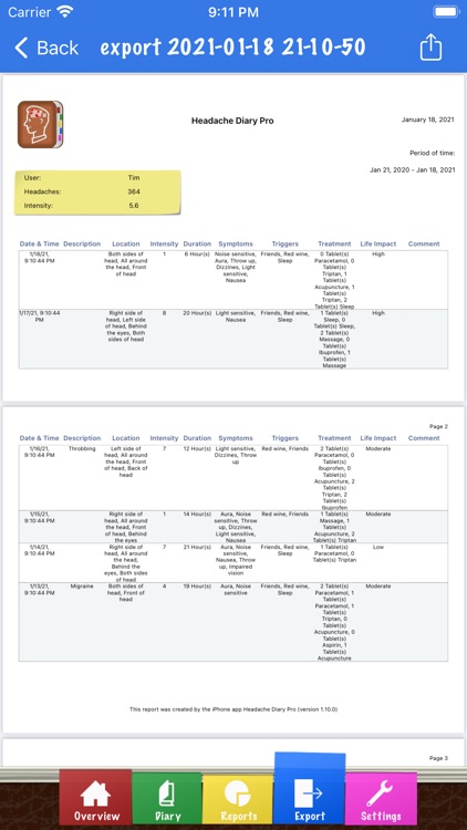 Headache Diary Pro screenshot-4