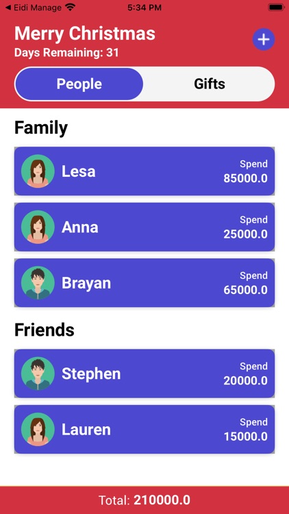 Christmas Gifts Manage