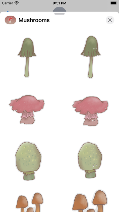 Mushrooms Stickers screenshot 3