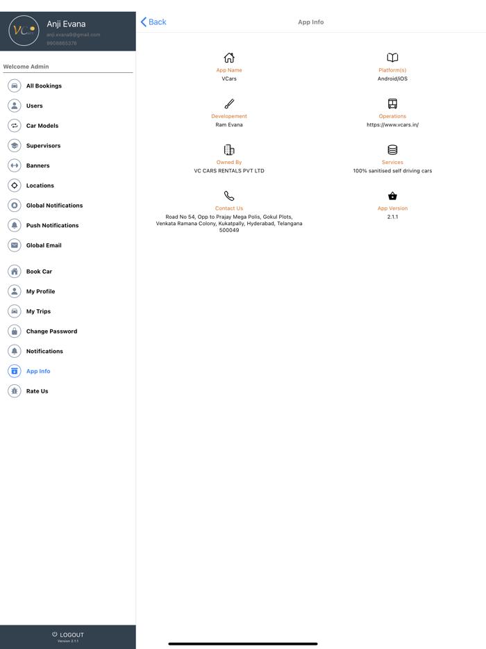 VCars - self drive car rental