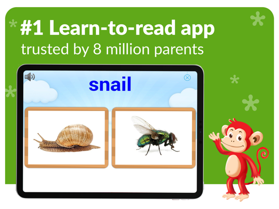 Monkey Junior: kids learn to read English, French, Spanish, Vietnamese, Chinese screenshot