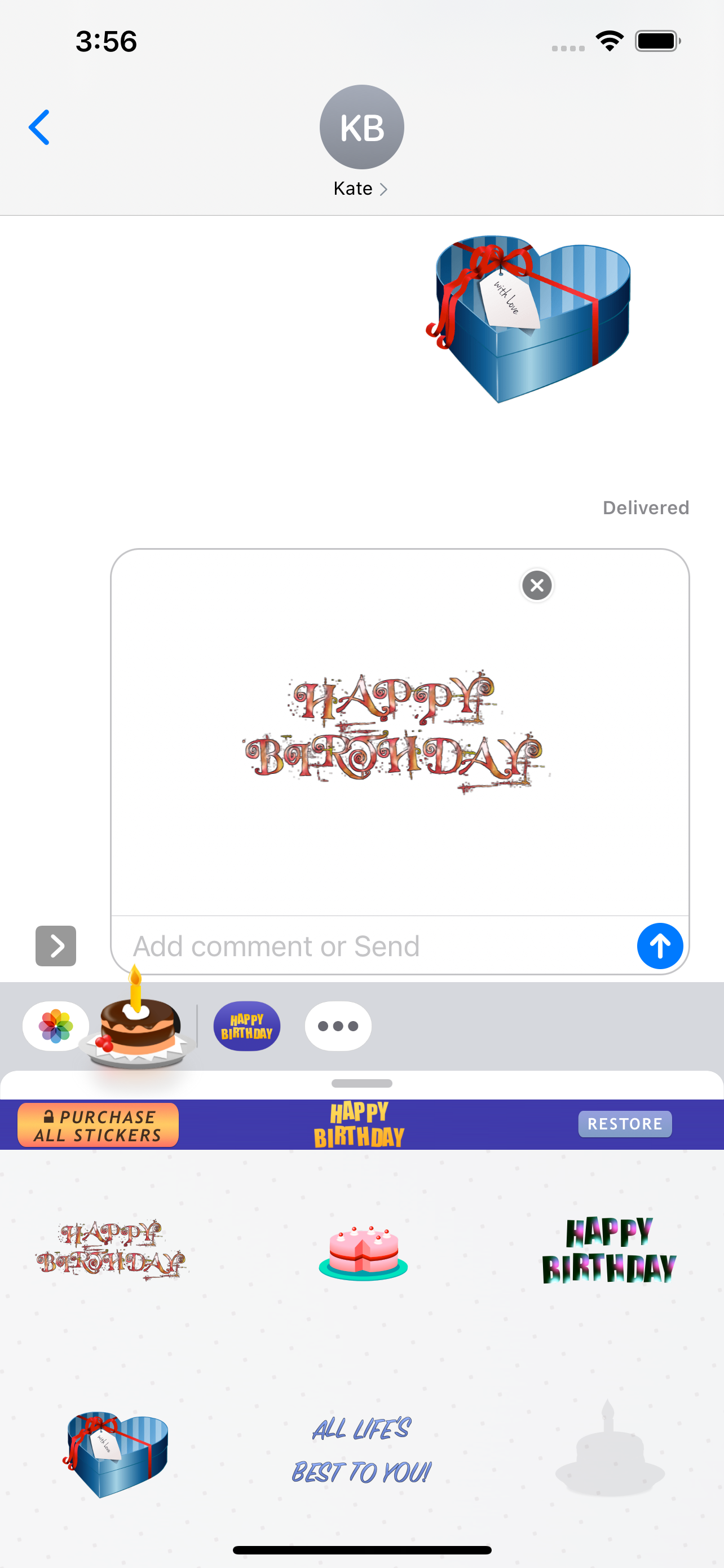 Happy Birthday stickers emoji by FOMICHEV DENIS