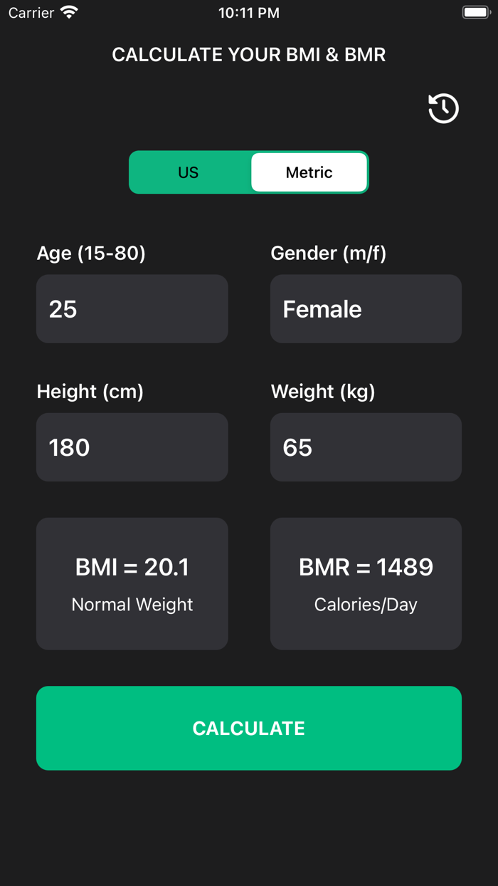 BMI Calculator  BMR