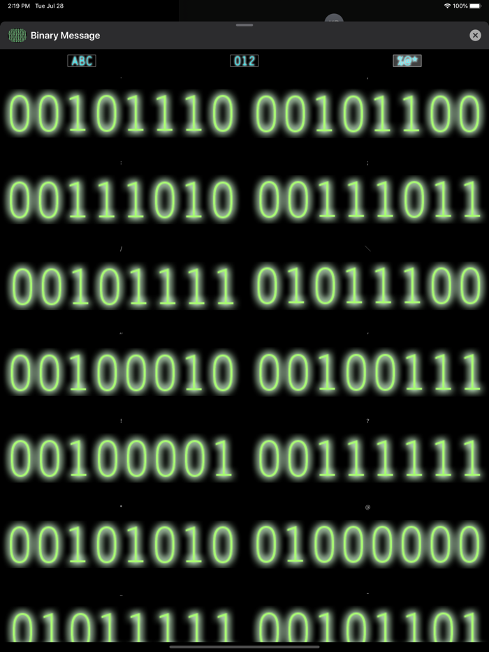 Binary Message