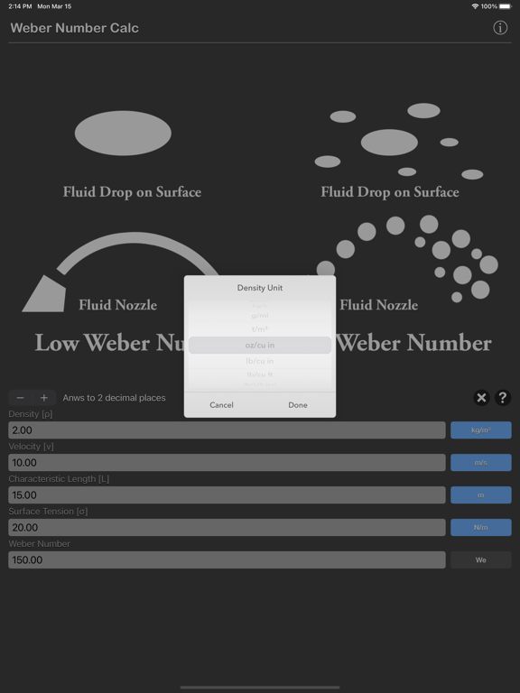 Weber Number Calculator screenshot 3