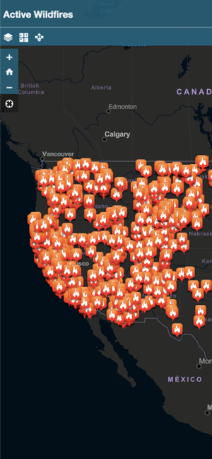 Active Wildfire Tracker Map