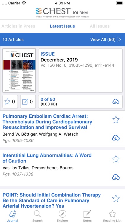 CHEST Journal App