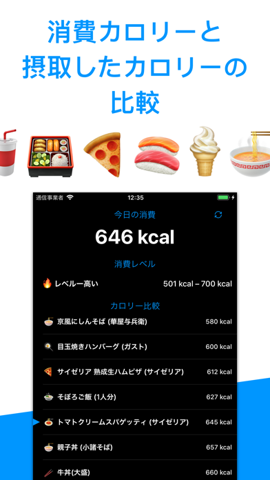 カロリーワン: カロリー比較とセンシング screenshot 3
