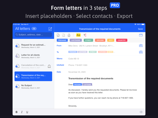 ‎EasyLetter - Send letters Screenshot