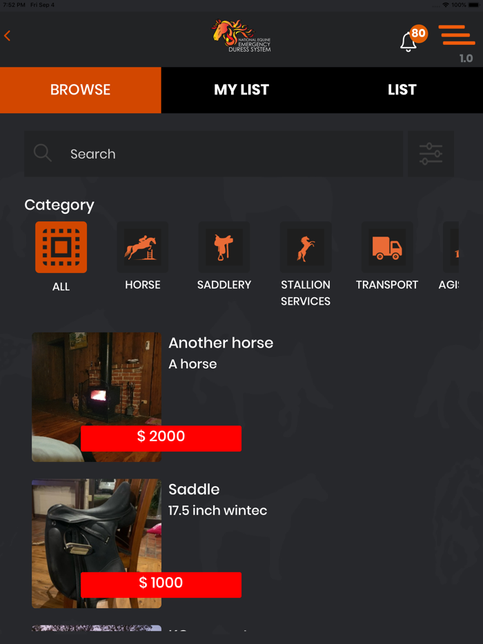 Equine Emergency Duress System