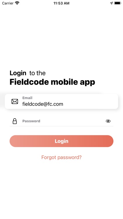 Fieldcode mobile app