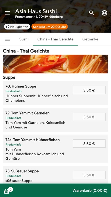 Asia Haus Sushi Nürnberg