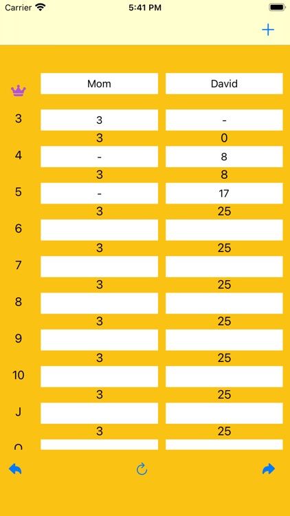 FiveCrowns Scorekeeping App