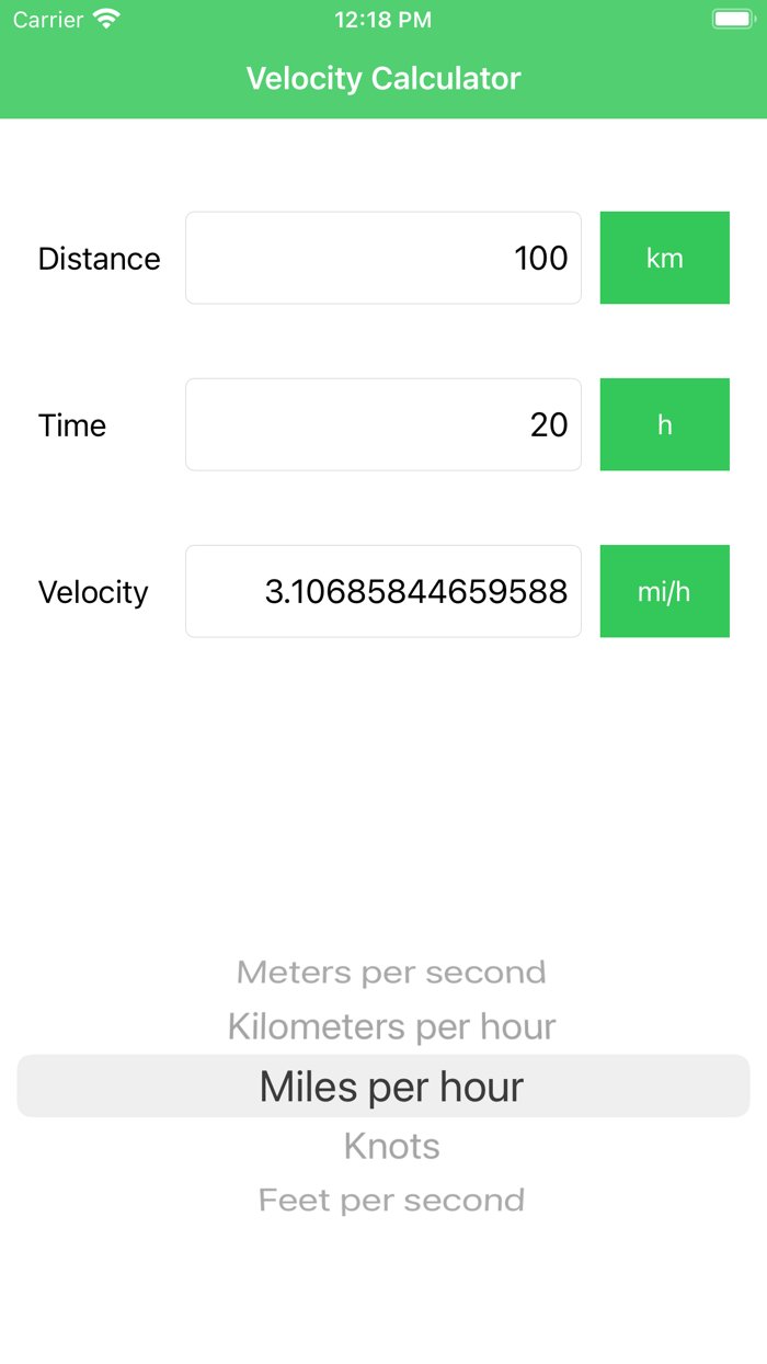 Velocity Calc and Converter