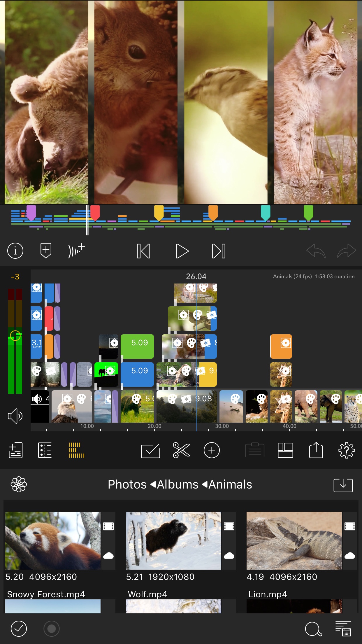 Screenshot do app LumaFusion