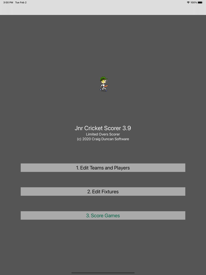 Junior Cricket Scorer