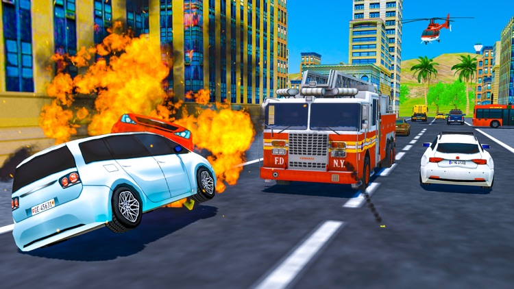 Real Flying Fire Truck Robot screenshot-0