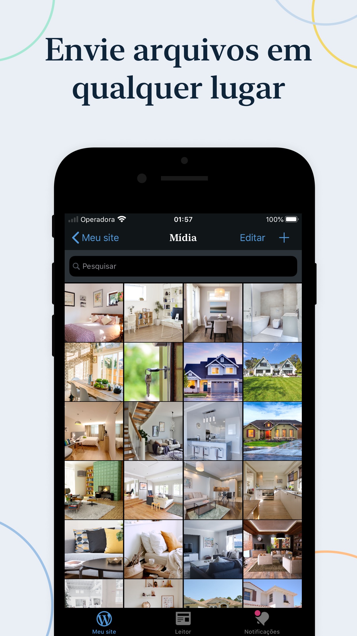Screenshot do app WordPress