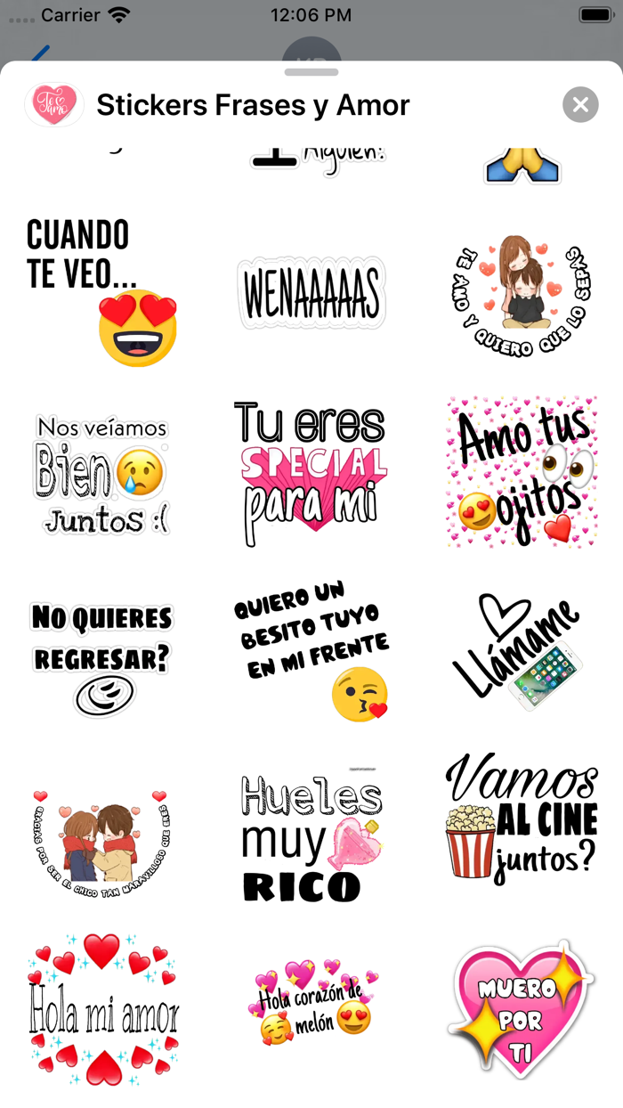 Stickers Frases y Amor
