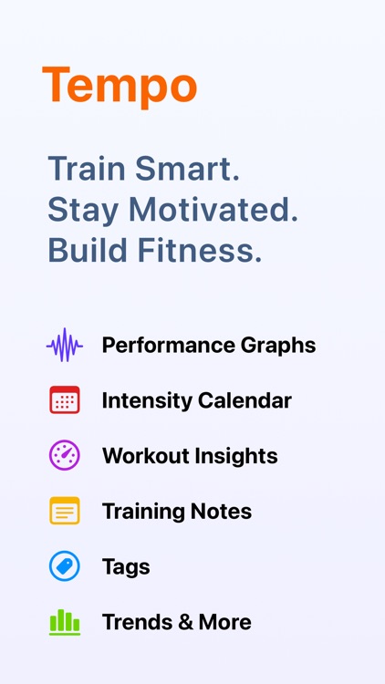 Tempo – Run & Walk Workout Log screenshot-0