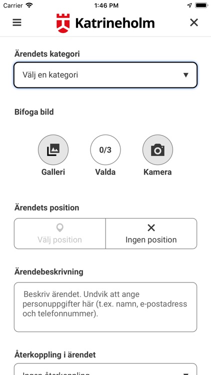 Felanmälan Katrineholms kommun