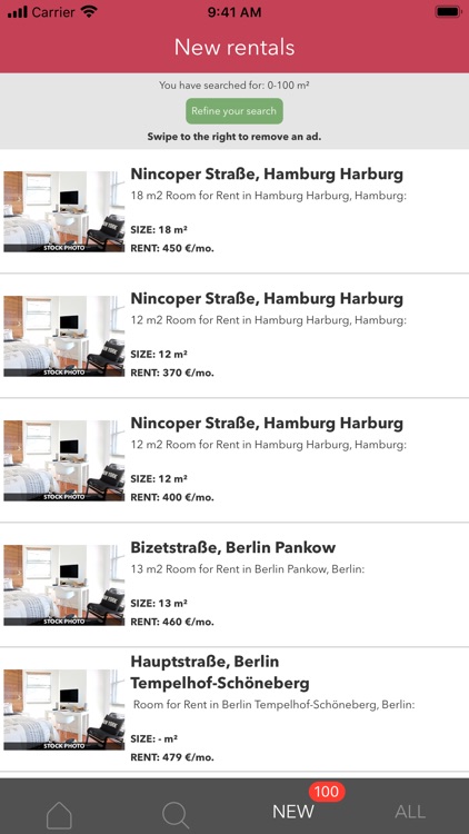 Housing rentals in Germany
