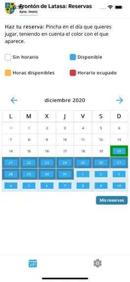 Game screenshot Reserva instalaciones apk