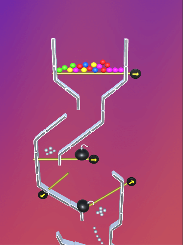 Rolling Balls Pull Rocket 3D