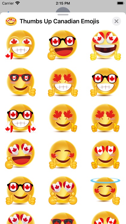 Thumbs Up Canadian Emojis screenshot-3