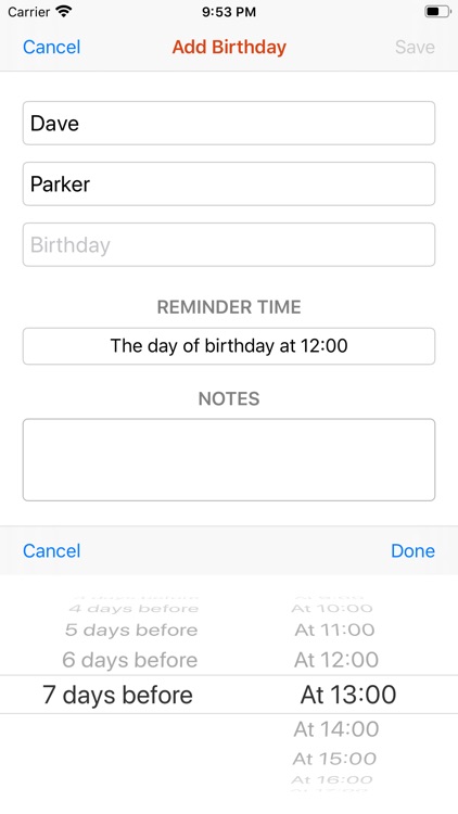 Birthday Reminder and Tracker