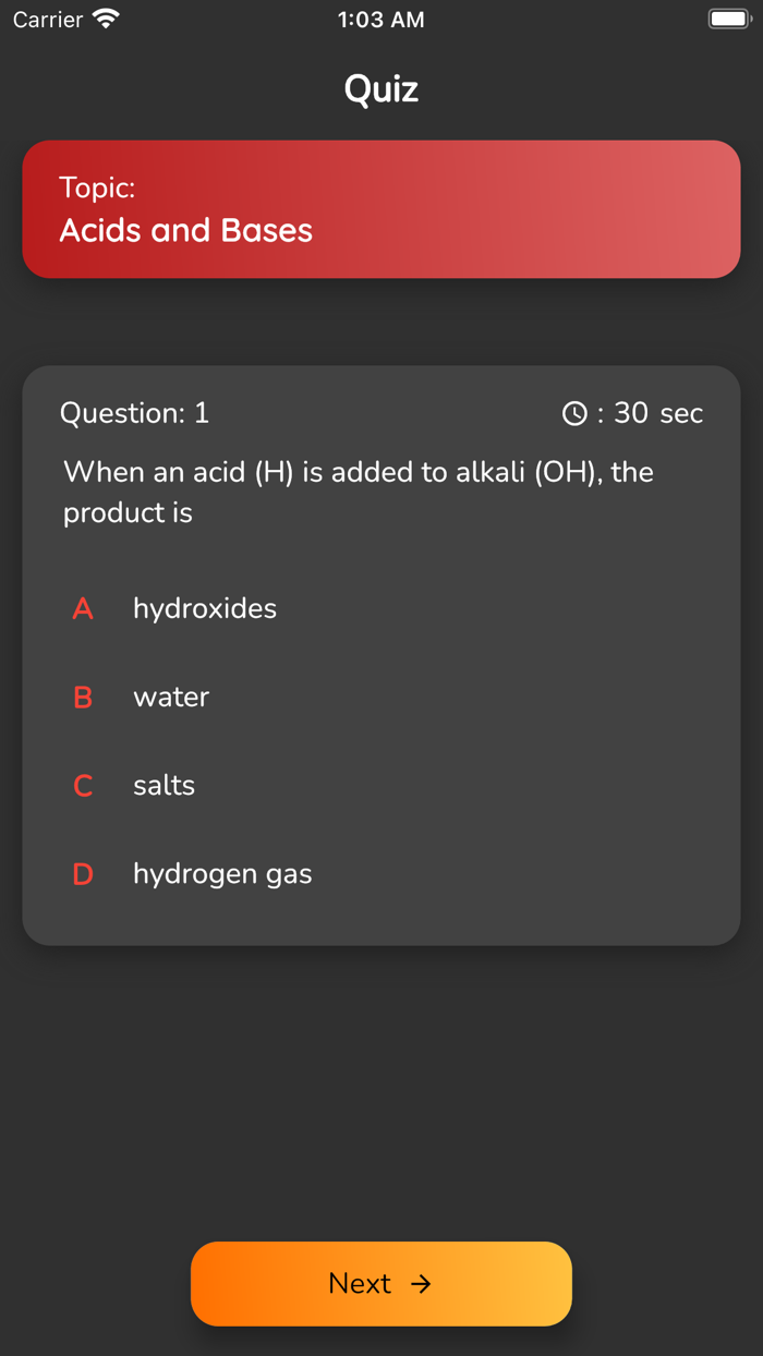 O Level Chemistry Quiz