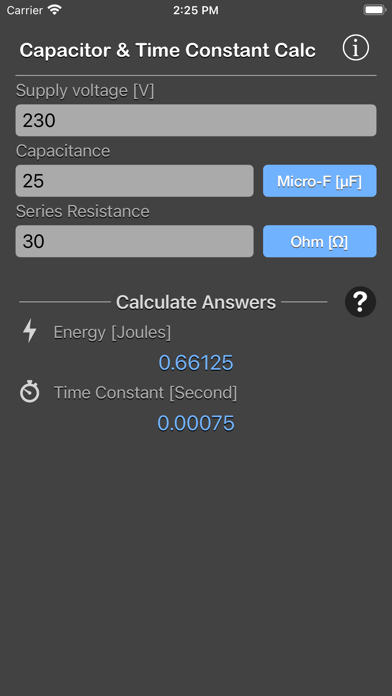 Capacitor Calculator screenshot 2