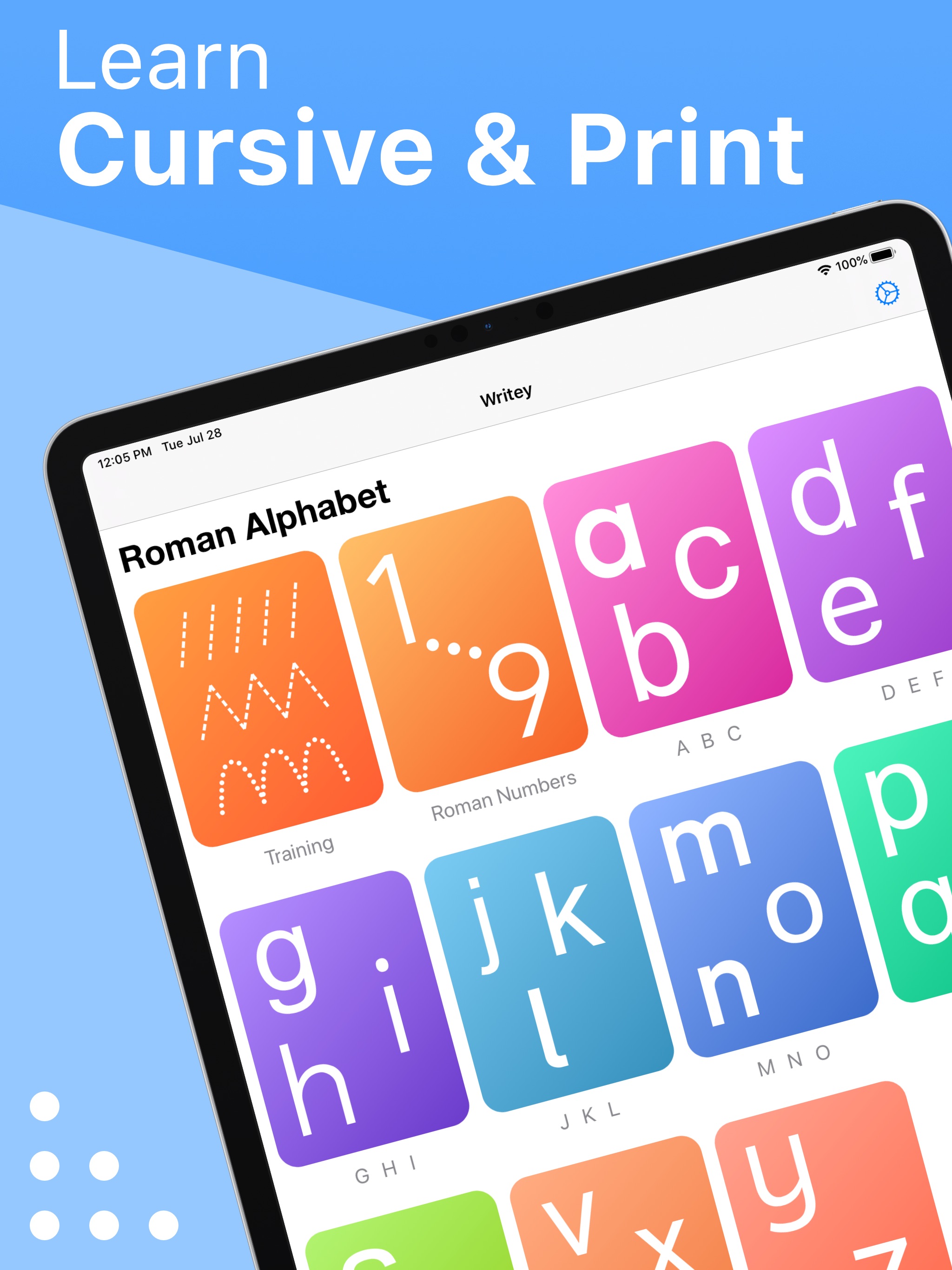Screenshot do app Writey - Learn Handwriting