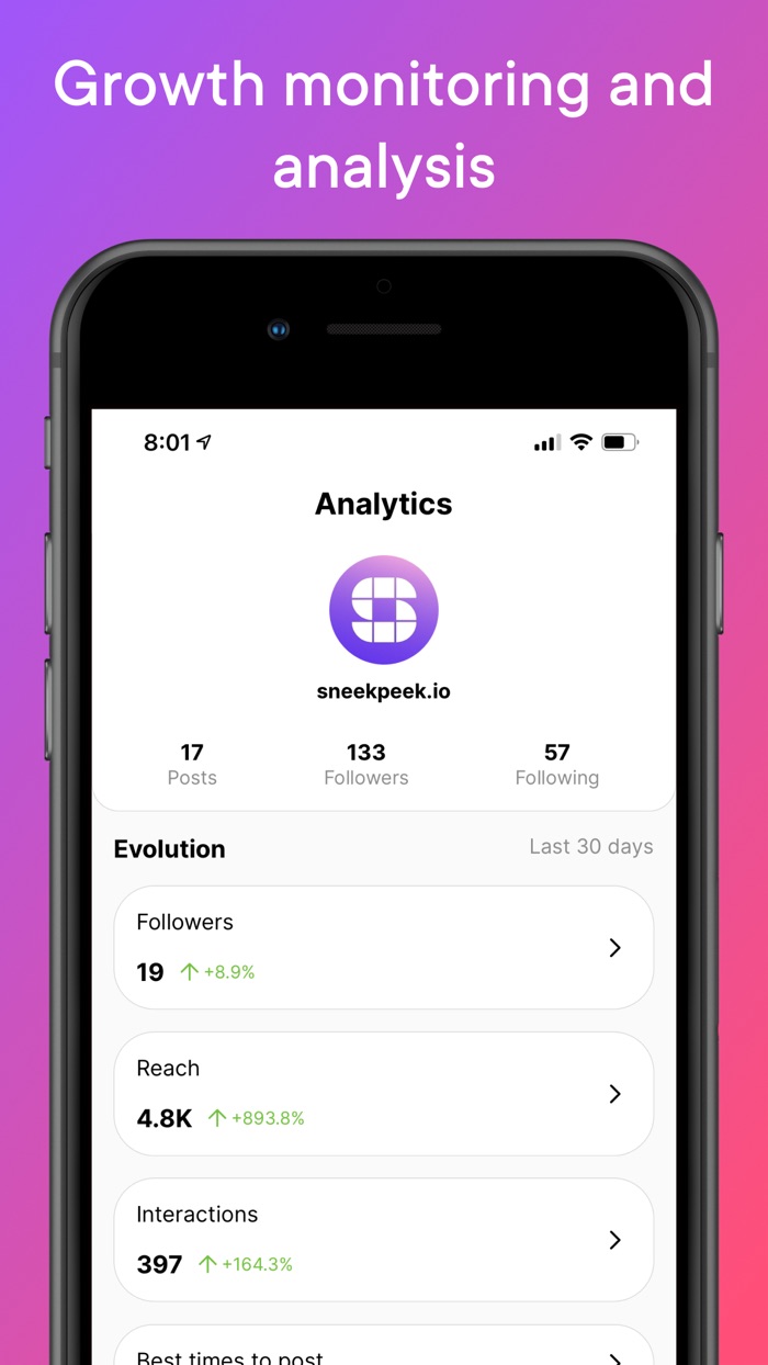 SneekPeek - Instagram Planner