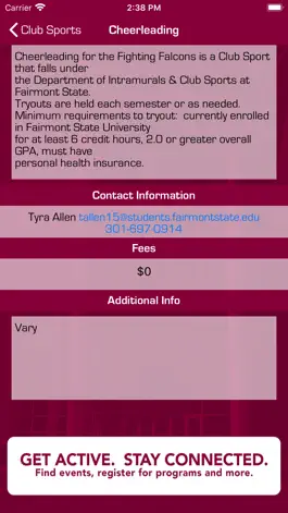 Game screenshot Fairmont State Falcon Center hack