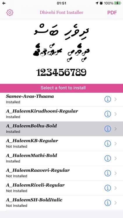 Dhivehi Font Installer
