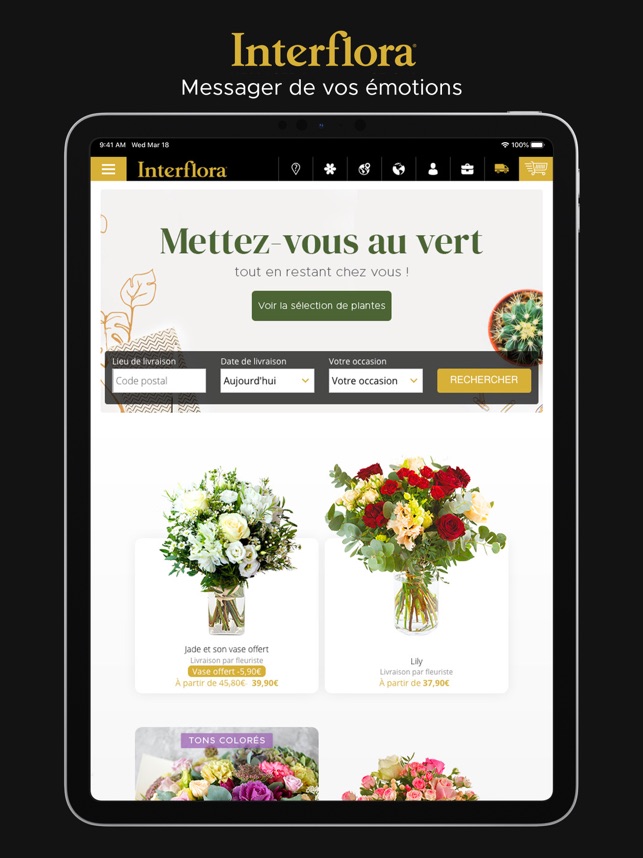 Interflora livraison de fleurs dans l'App Store