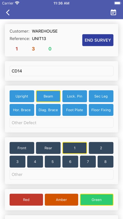 Racklog (Racking Defect Log)