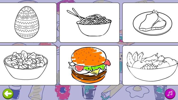 Coloring Book - Food & Drinks