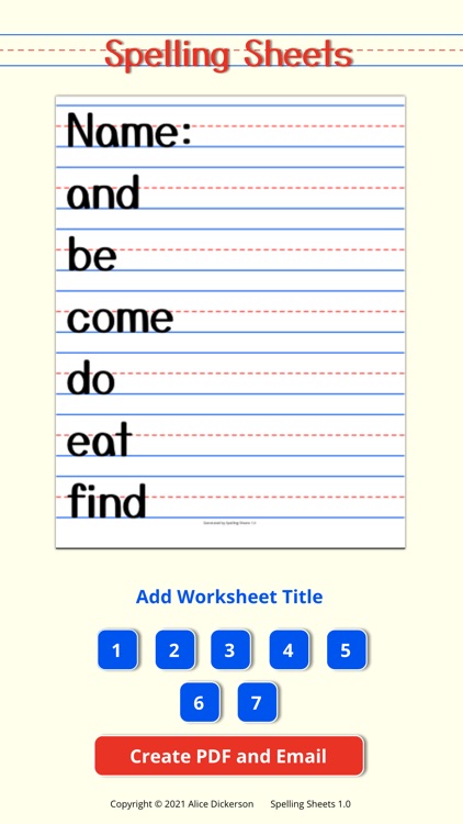 Spelling Sheets screenshot-3