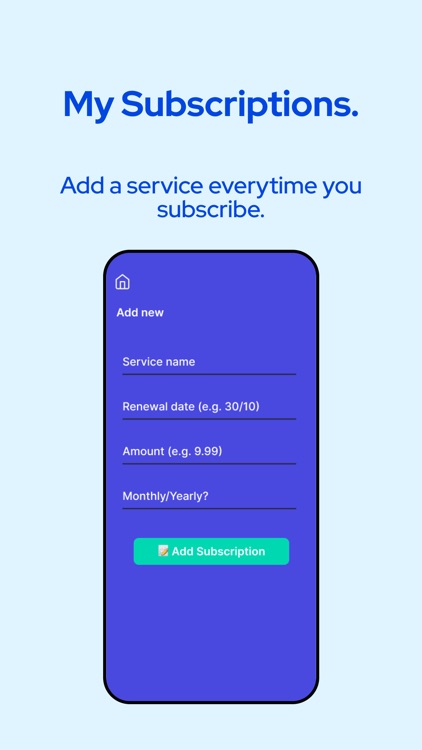 My Subscriptions Tracker App