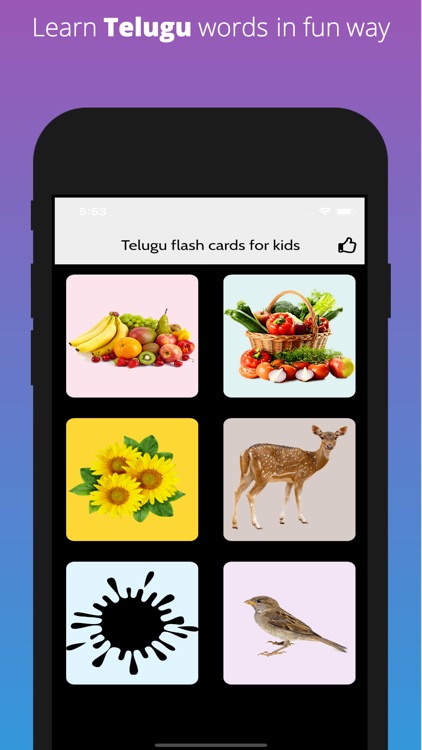 Telugu flash cards for kids